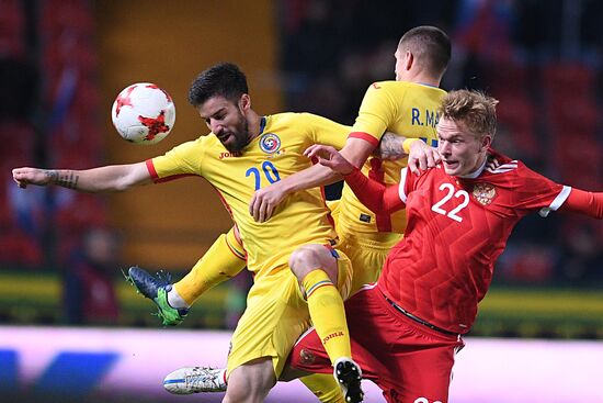 Russia vs. Romania friendly football match