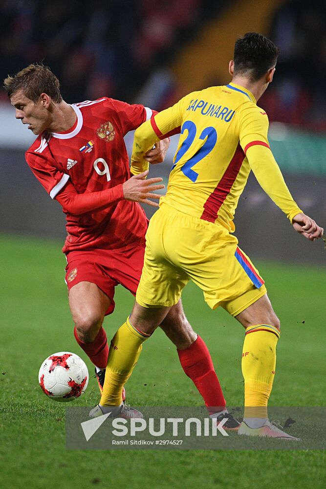Russia vs. Romania friendly football match