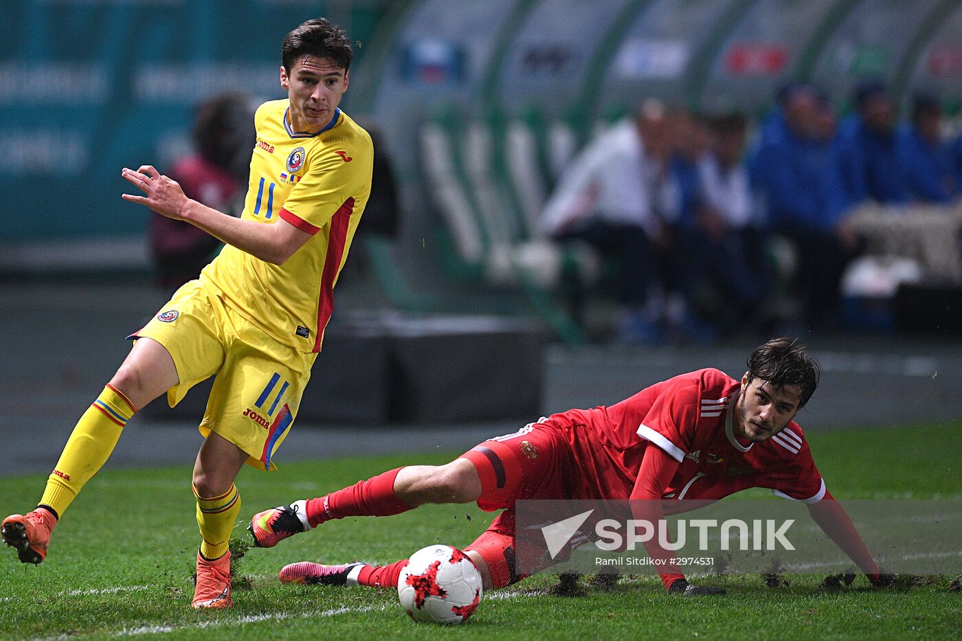 Russia vs. Romania friendly football match