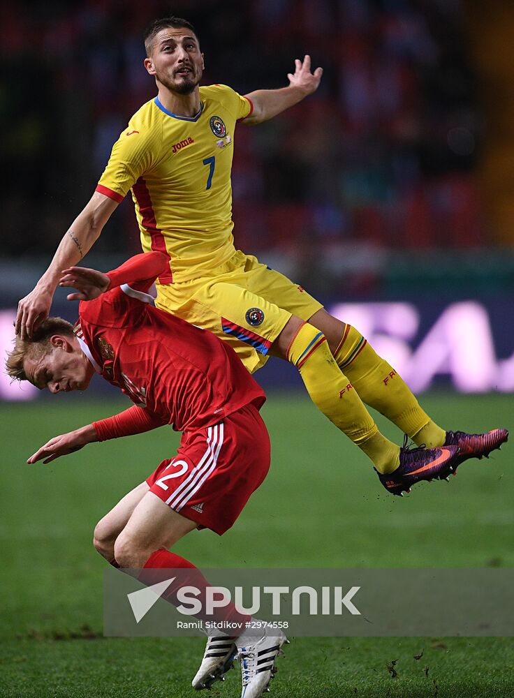 Russia vs. Romania friendly football match