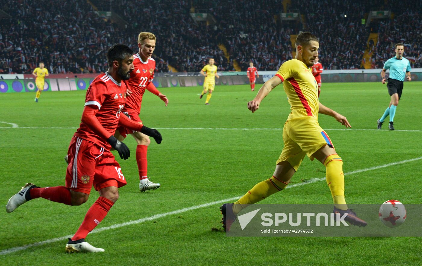 Russia vs. Romania friendly football match