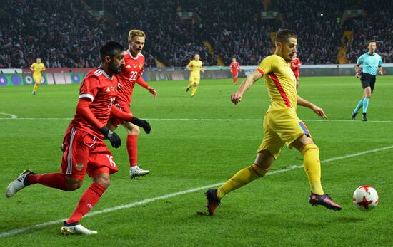 Russia vs. Romania friendly football match