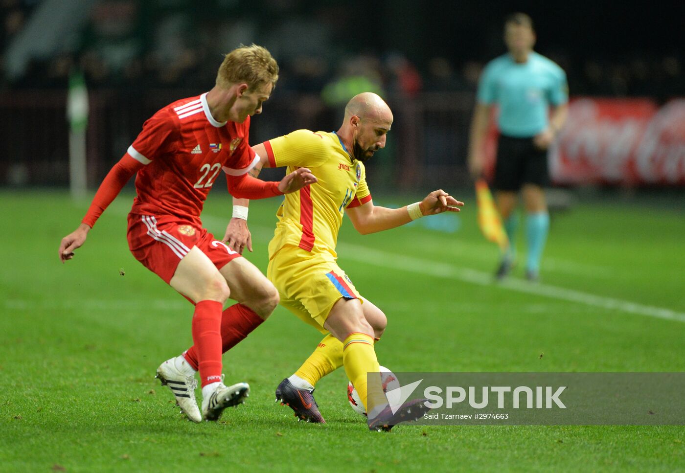 Russia vs. Romania friendly football match