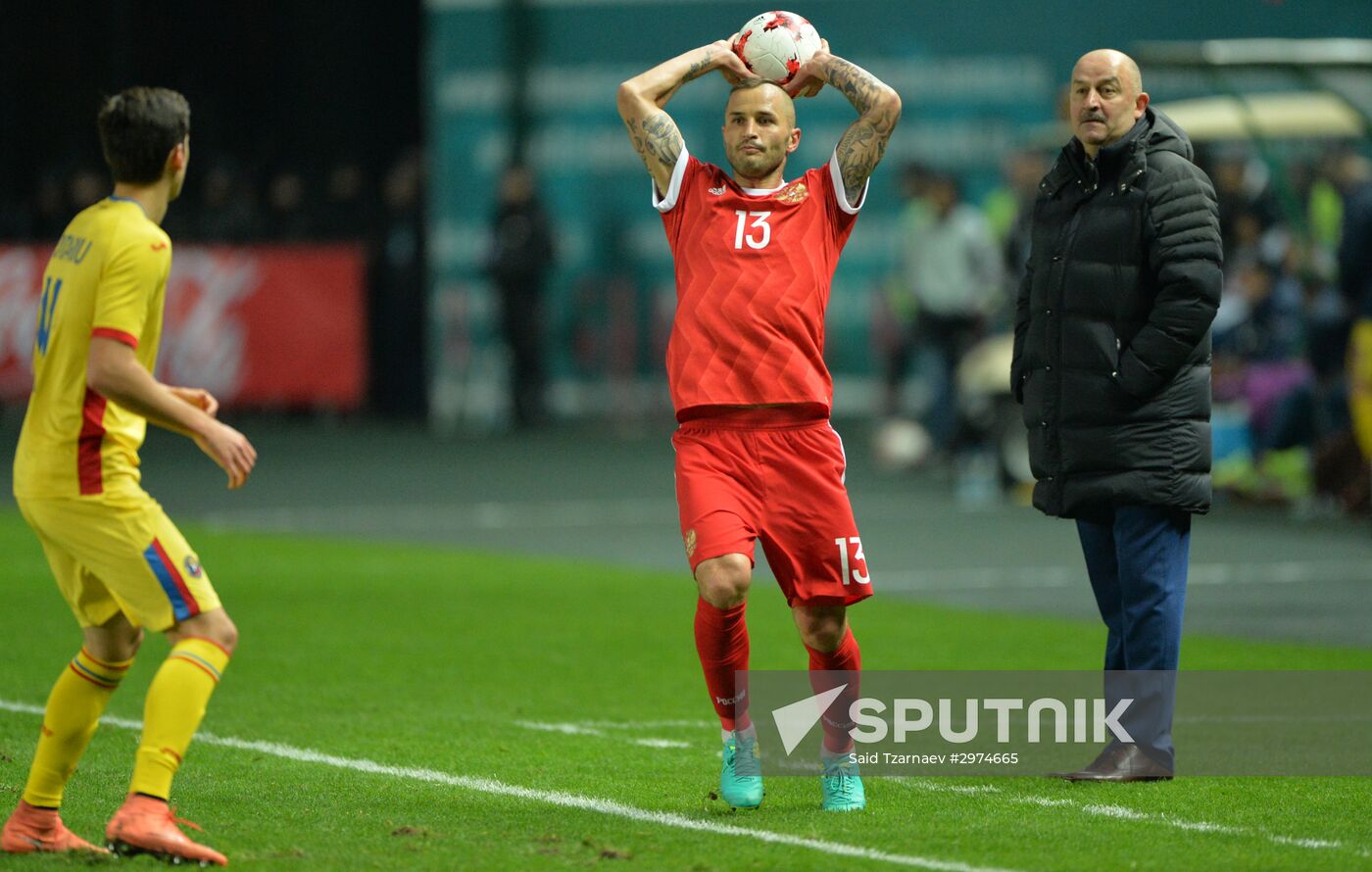 Russia vs. Romania friendly football match