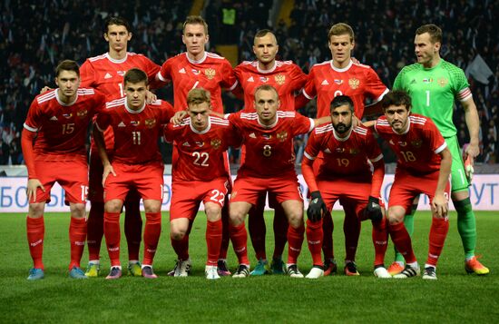 Russia vs. Romania friendly football match