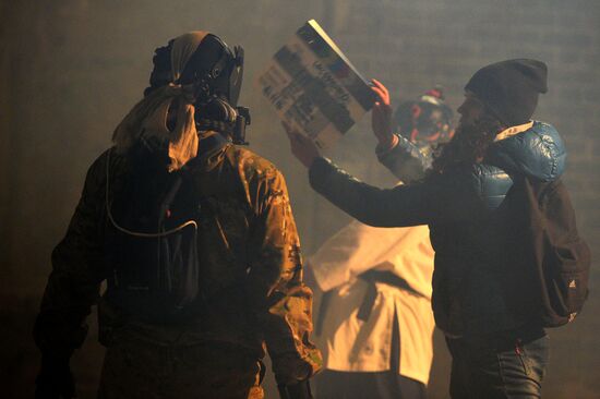 Actors on set of Russian interactive movie Uncovered in Kazan