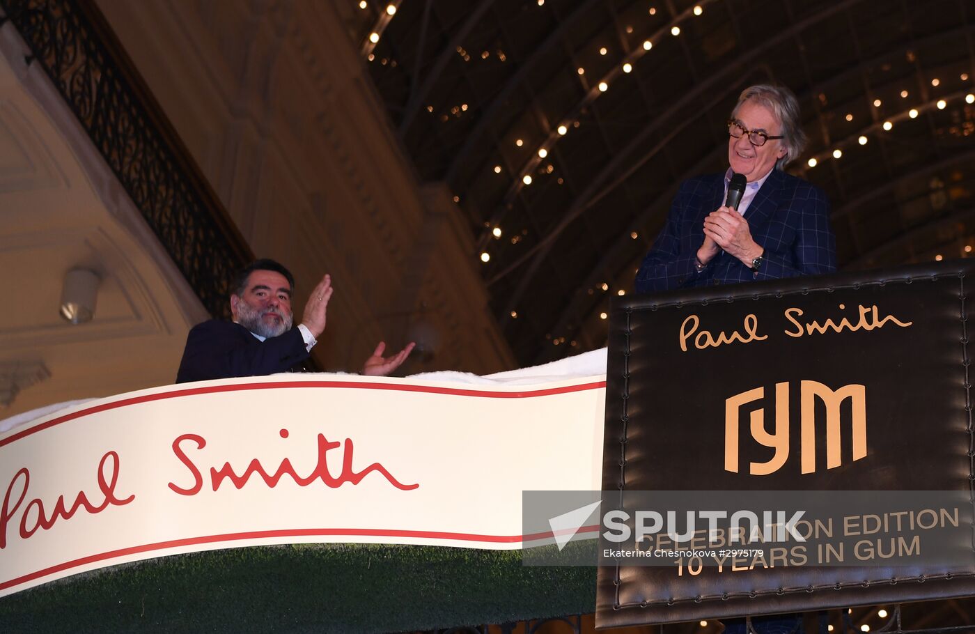 Anniversary of first Paul Smith store opening at Moscow's GUM