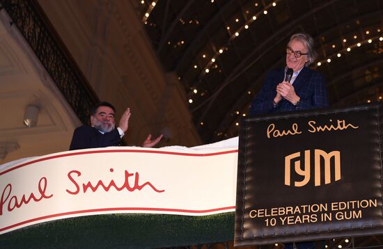 Anniversary of first Paul Smith store opening at Moscow's GUM