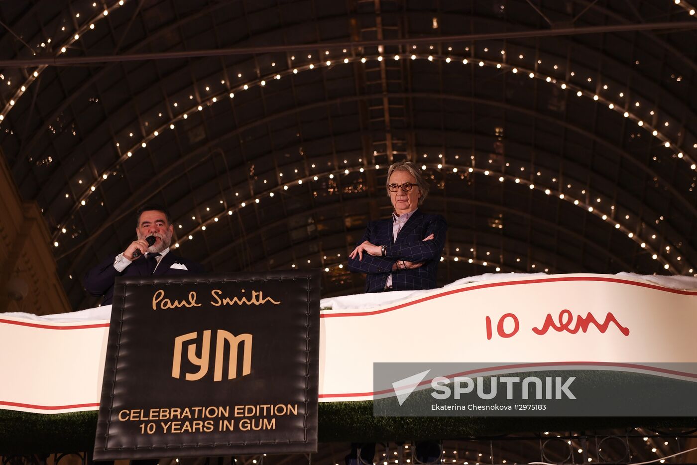 Anniversary of first Paul Smith store opening at Moscow's GUM