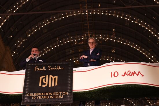 Anniversary of first Paul Smith store opening at Moscow's GUM