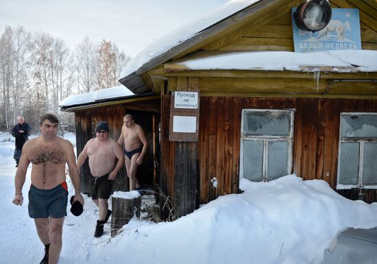 Polar Bear winter swimming club in Yekaterinburg