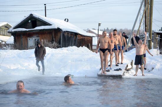 Polar Bear Winter Swimming Club in Yekaterinburg