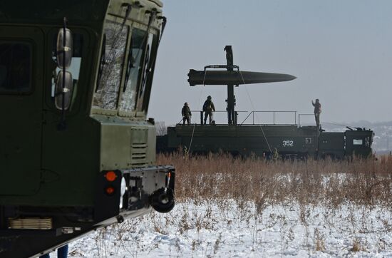 Missile and artillery units of the fifth army of Eastern Military District exercise in Primorski Krai