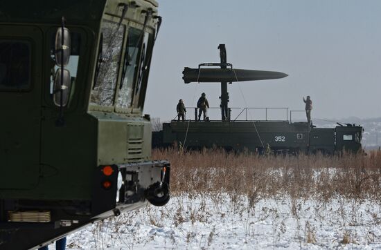 Missile and artillery units of the fifth army of Eastern Military District exercise in Primorski Krai