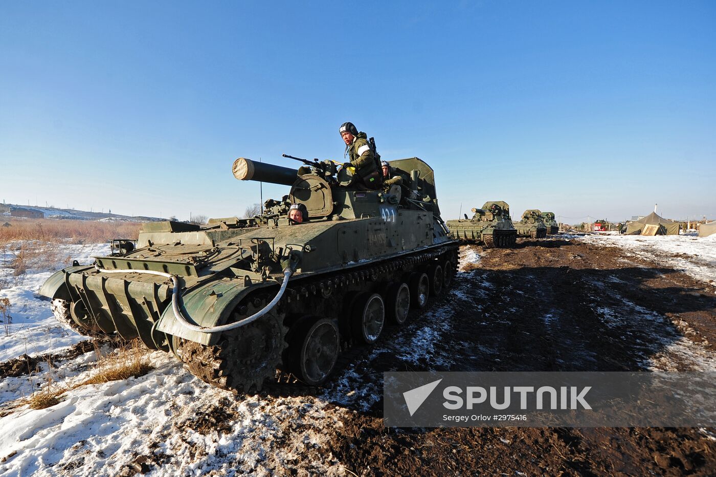 Missile and artillery units of the fifth army of Eastern Military District exercise in Primorski Krai