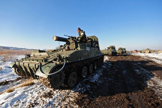 Missile and artillery units of the fifth army of Eastern Military District exercise in Primorski Krai