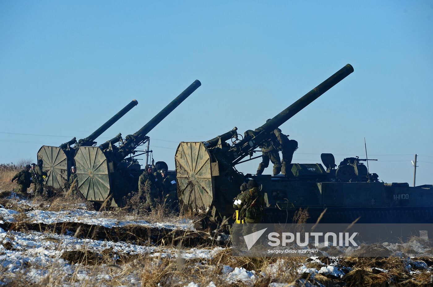 Missile and artillery units of the fifth army of Eastern Military District exercise in Primorski Krai