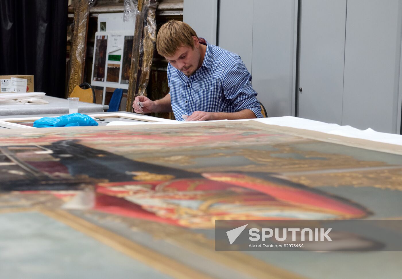 Presetation of discovered portrait of Czar Nicholas II at the Stieglitz Art and Industry Academy in St. Petersburg