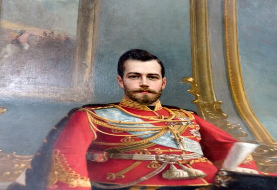 Presetation of discovered portrait of Czar Nicholas II at the Stieglitz Art and Industry Academy in St. Petersburg
