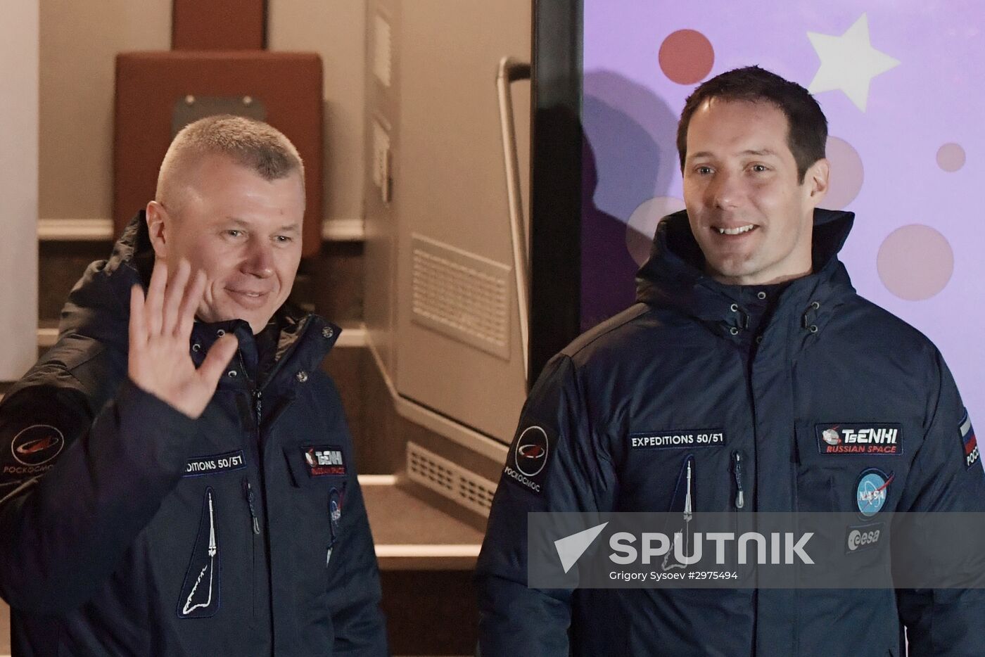 Launch of Soyuz-FG carrier rocket with manual spacecraft Soyuz MC-03 from the Baikonur Cosmodrome