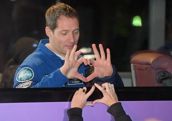 Launch of Soyuz-FG carrier rocket with manual spacecraft Soyuz MC-03 from the Baikonur Cosmodrome