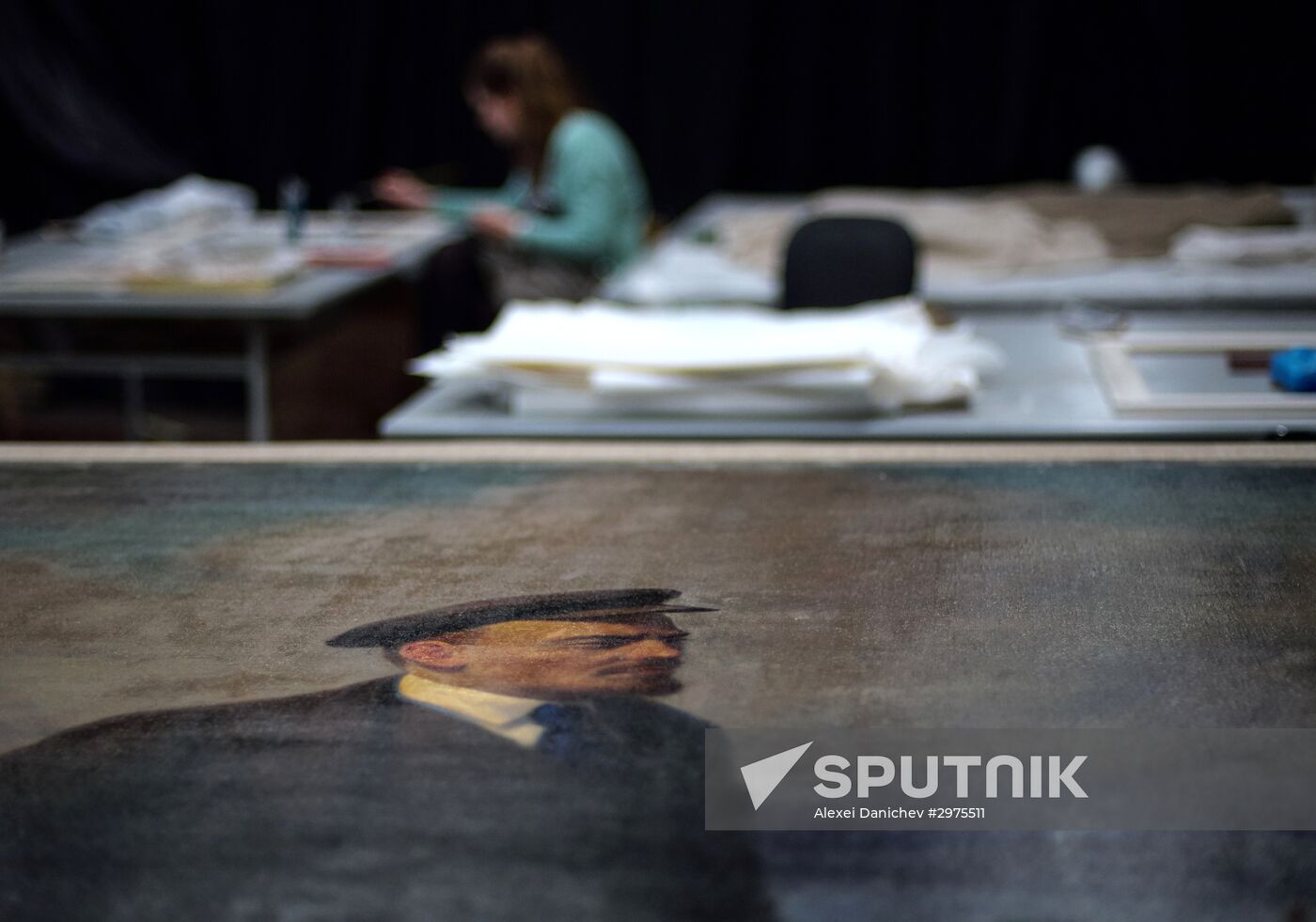 Presetation of discovered portrait of Czar Nicholas II at the Stieglitz Art and Industry Academy in St. Petersburg