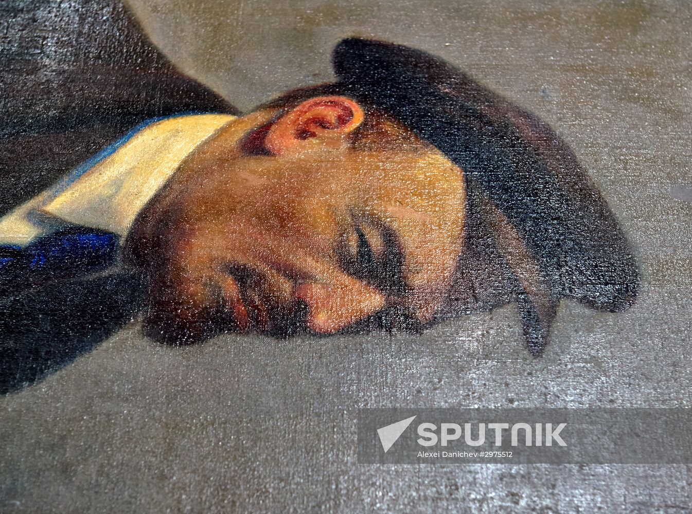 Presetation of discovered portrait of Czar Nicholas II at the Stieglitz Art and Industry Academy in St. Petersburg