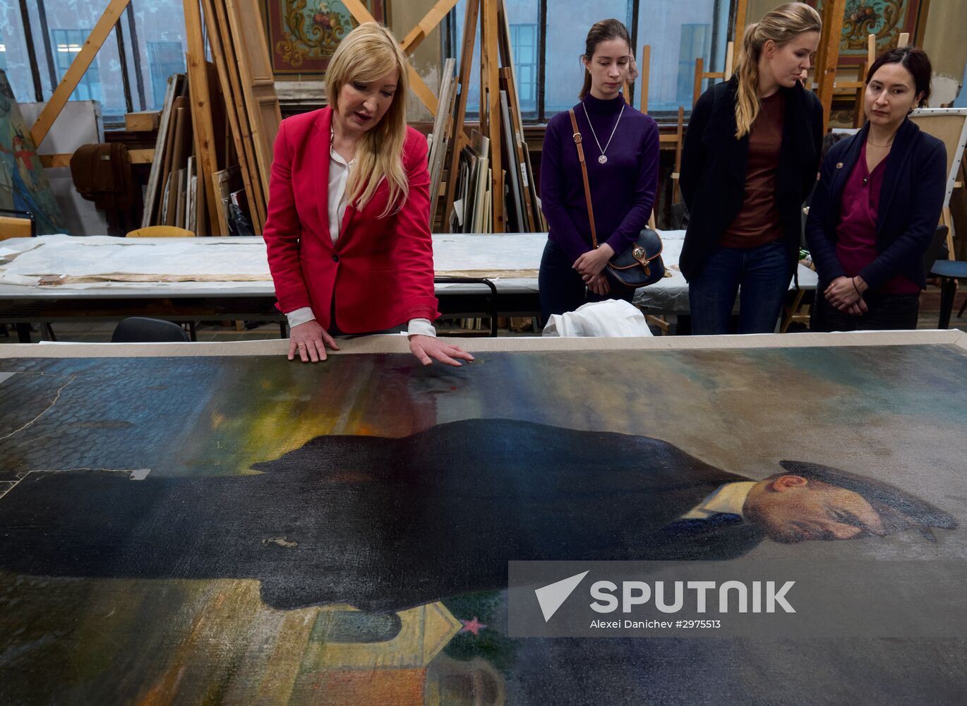 Presetation of discovered portrait of Czar Nicholas II at the Stieglitz Art and Industry Academy in St. Petersburg