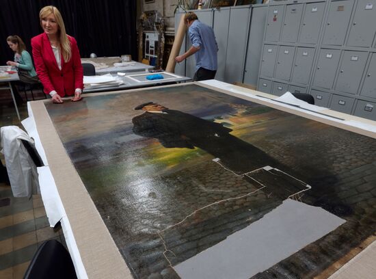 Presetation of discovered portrait of Czar Nicholas II at the Stieglitz Art and Industry Academy in St. Petersburg