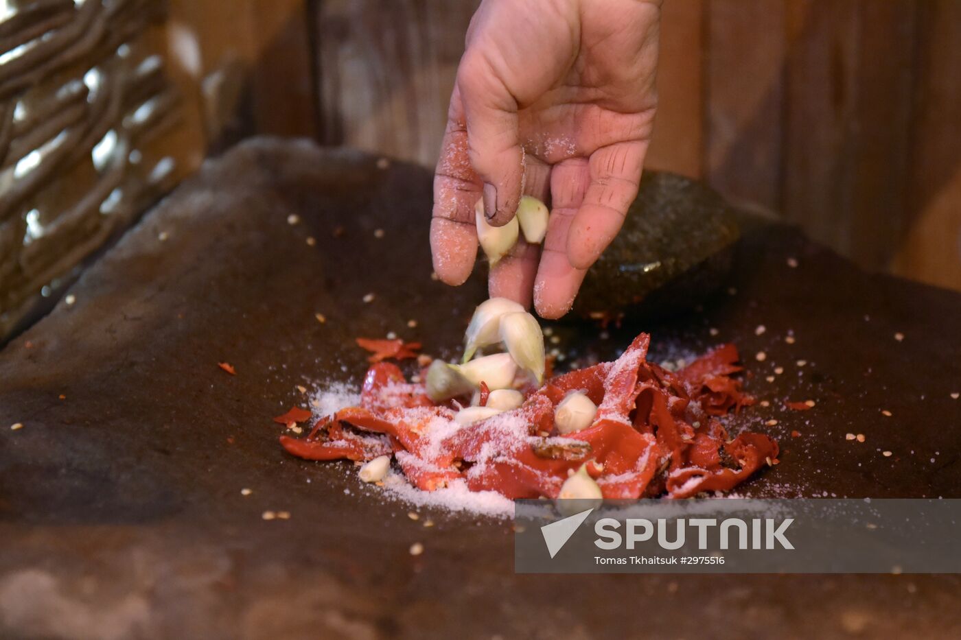 Production of adjika sauce in Abkhazia
