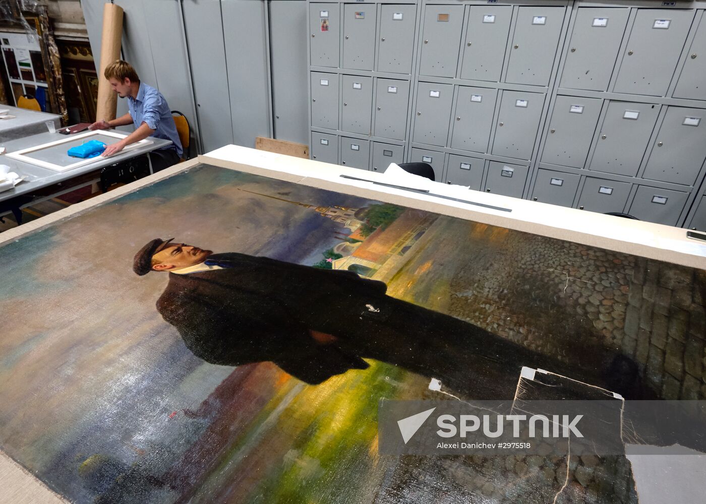 Presetation of discovered portrait of Czar Nicholas II at the Stieglitz Art and Industry Academy in St. Petersburg
