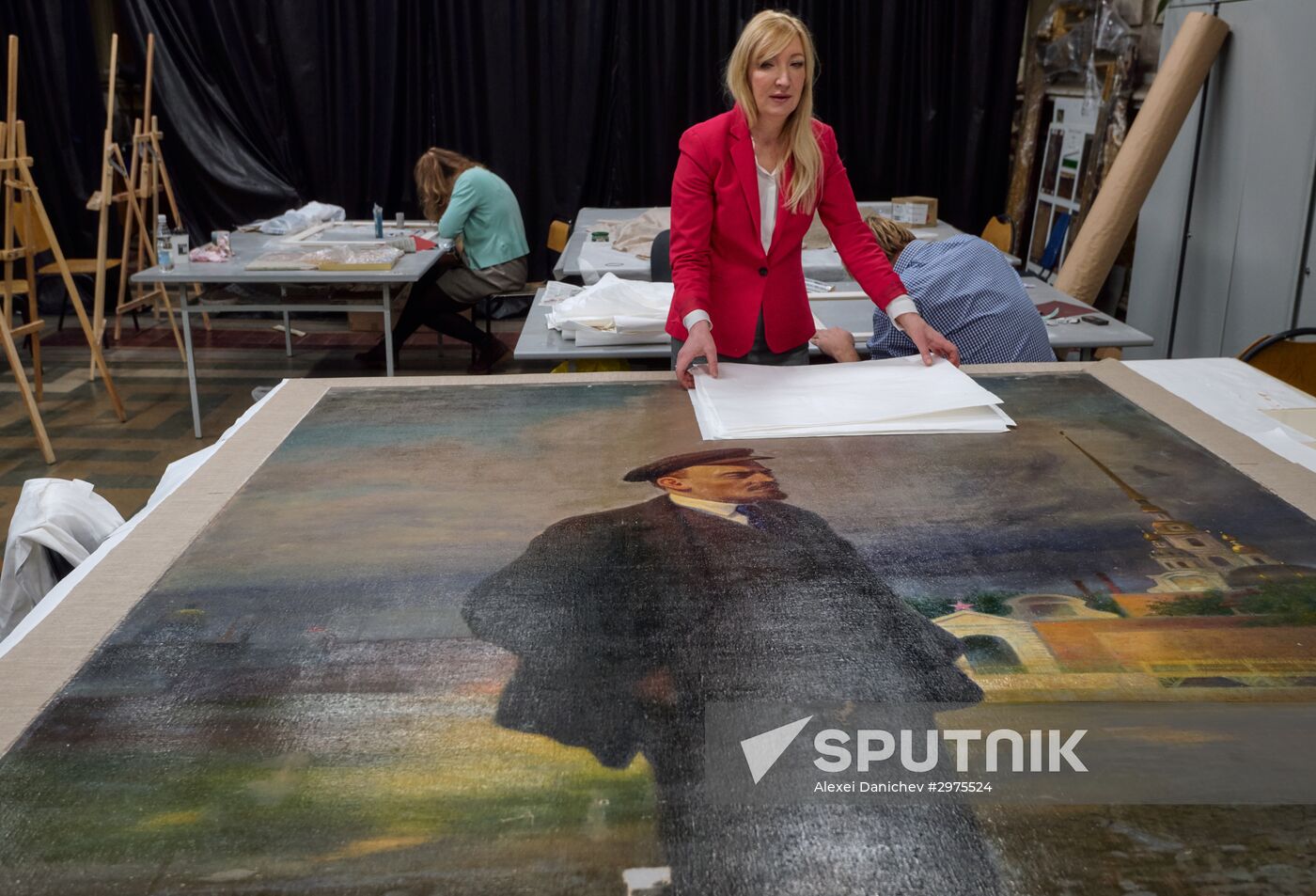 Presetation of discovered portrait of Czar Nicholas II at the Stieglitz Art and Industry Academy in St. Petersburg