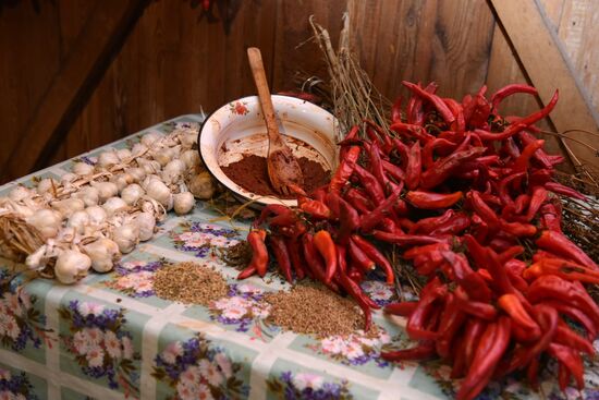Production of adjika sauce in Abkhazia