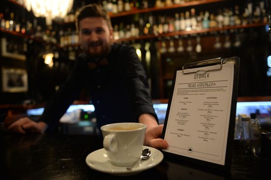 Russiano coffee appeared in Russian cafes