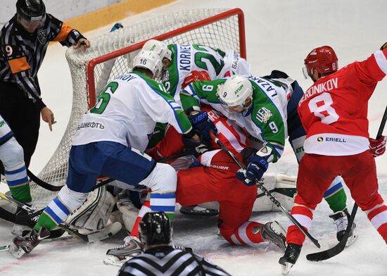 Ice hockey. KHL. Spartak vs. Salavat Yulaev