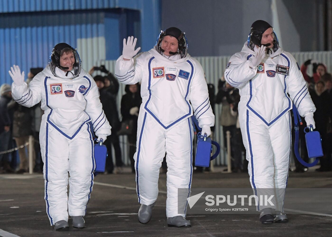 Soyuz-FG carrier rocket with manned spacecraft Soyuz MC-03 launched from Baikonur Cosmodrome