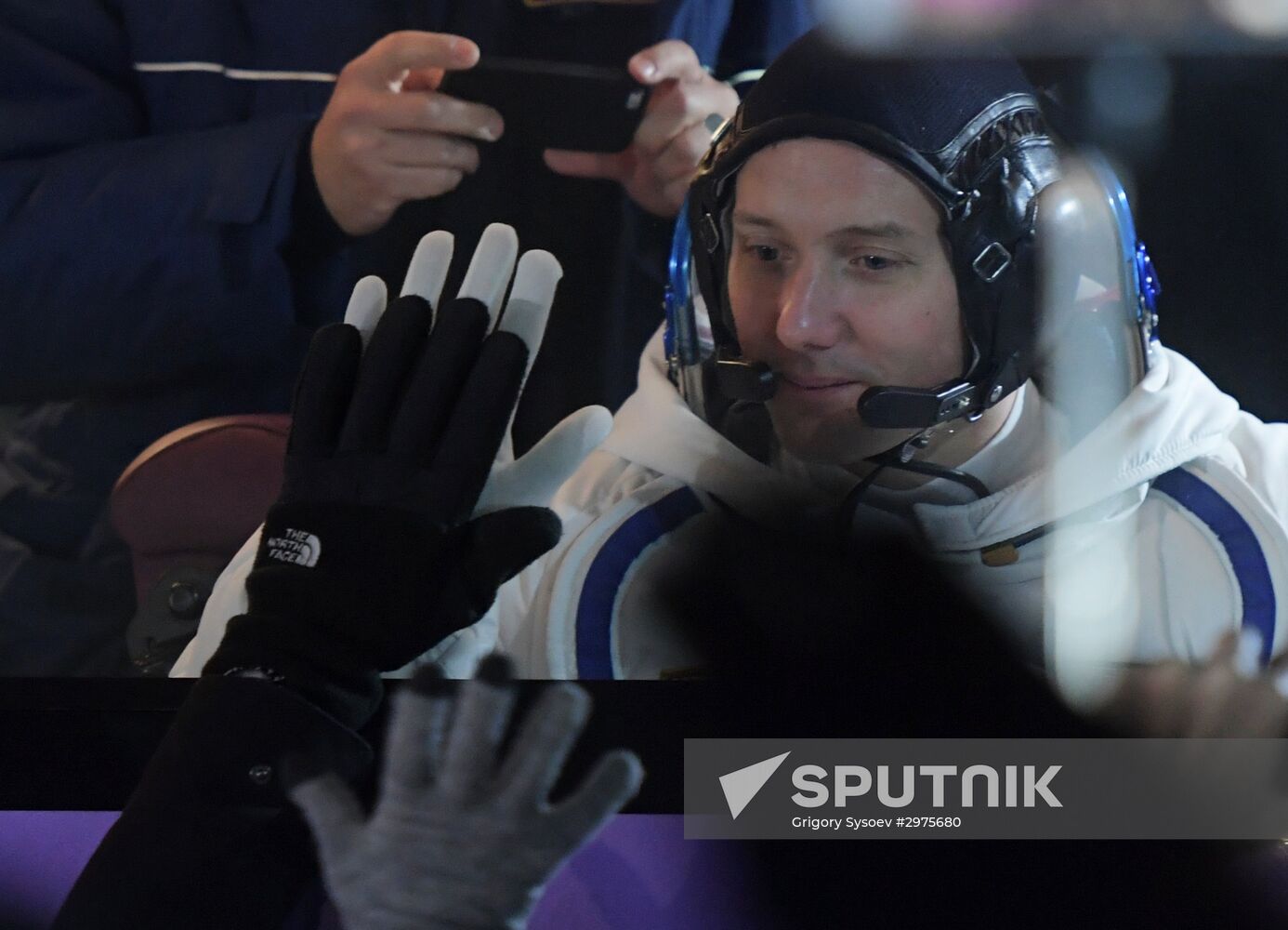 Soyuz-FG carrier rocket with manned spacecraft Soyuz MC-03 launched from Baikonur Cosmodrome