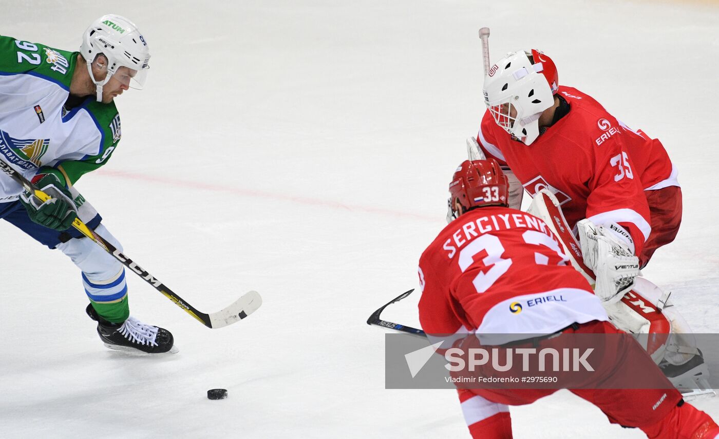 Ice hockey. KHL. Spartak vs. Salavat Yulaev