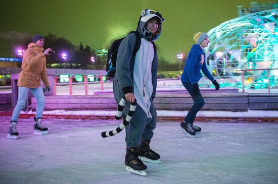 Street Rink opened for skating in Gorky Park