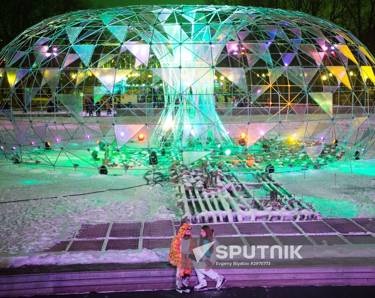 Street Rink opened for skating in Gorky Park