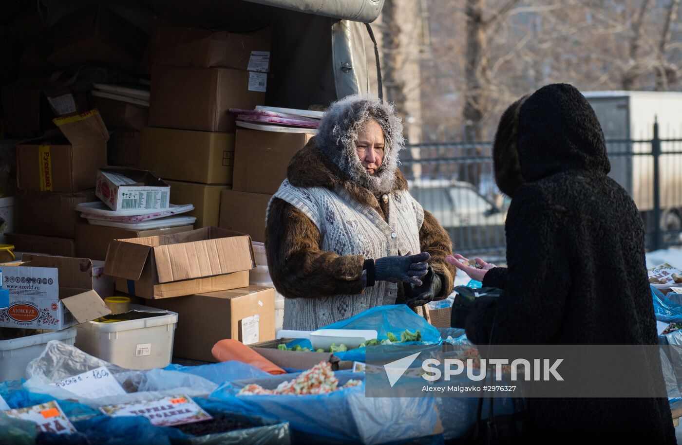 Omsk hit by extreme cold weather