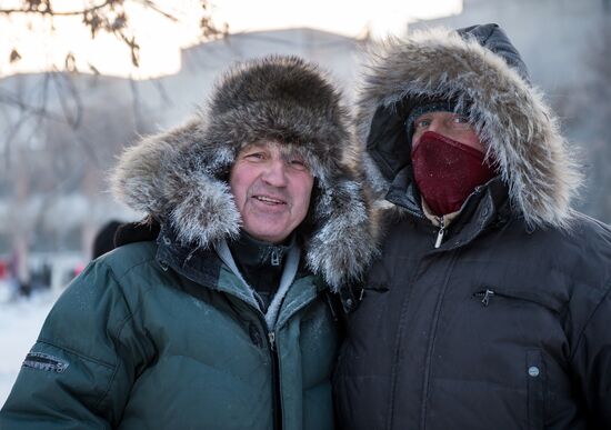 Omsk hit by extreme cold weather