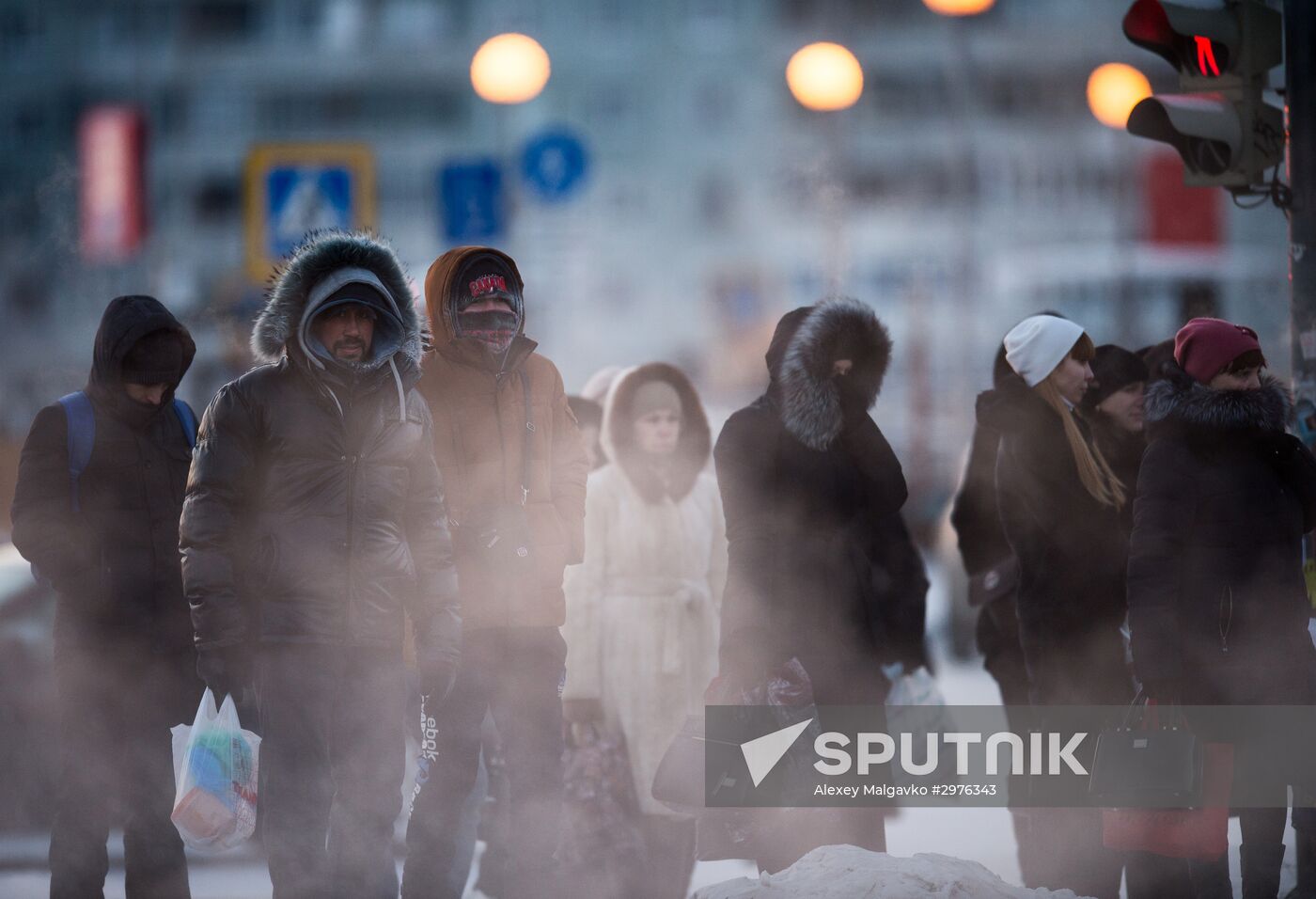 Omsk hit by extreme cold weather