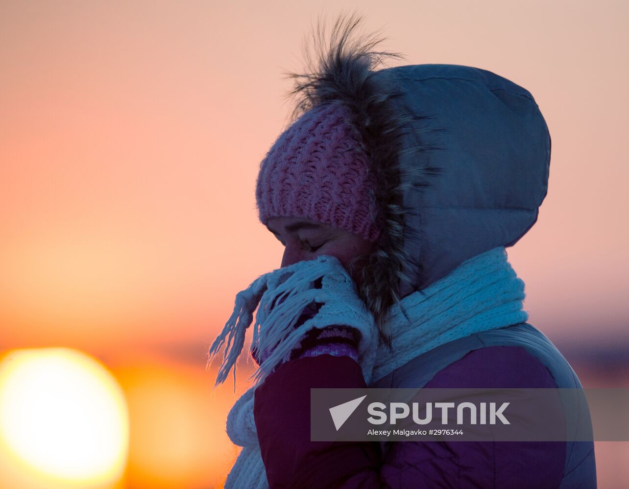 Omsk hit by extreme cold weather