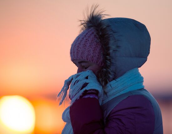 Omsk hit by extreme cold weather