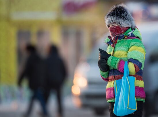 Omsk hit by extreme cold weather