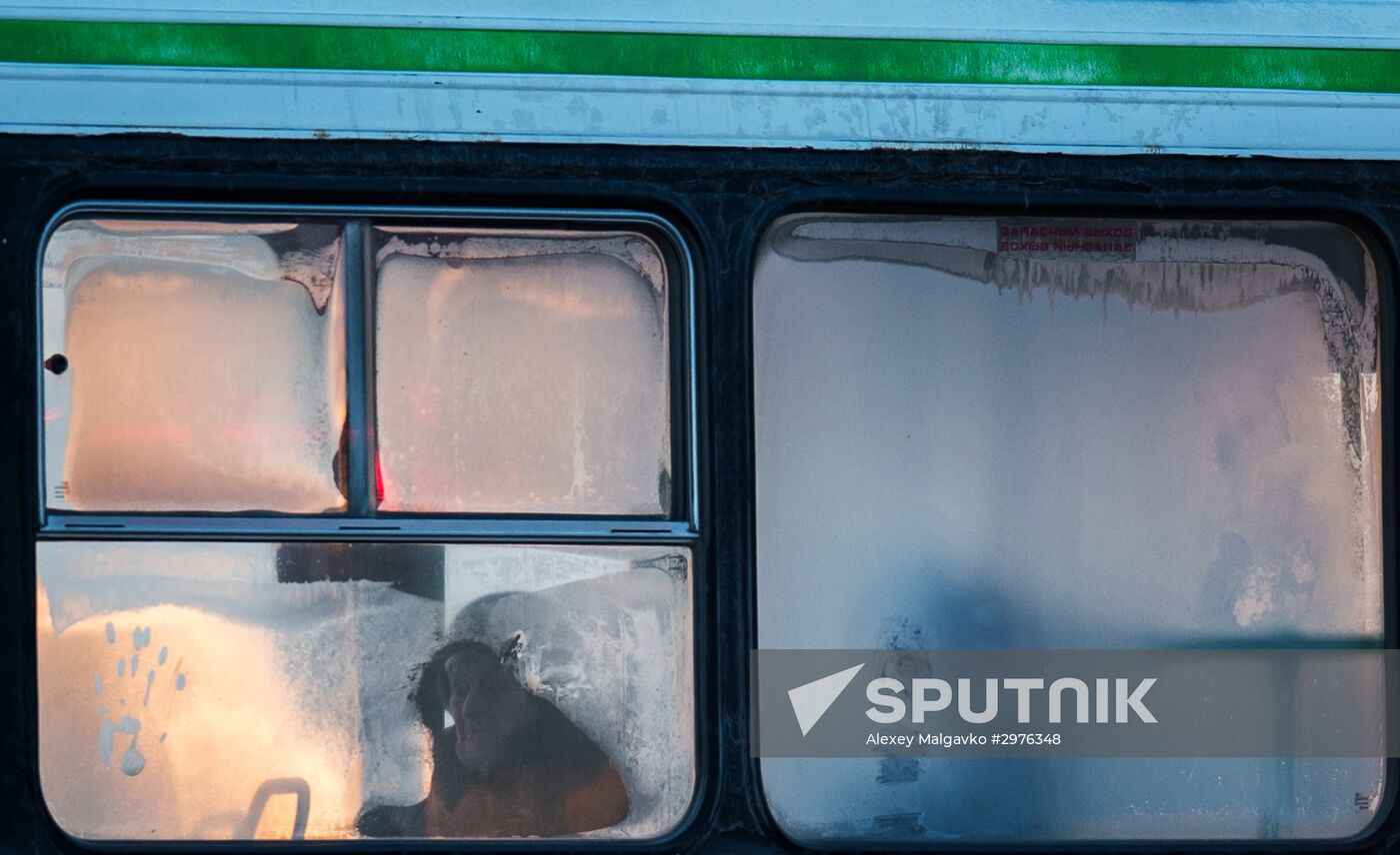 Omsk hit by extreme cold weather