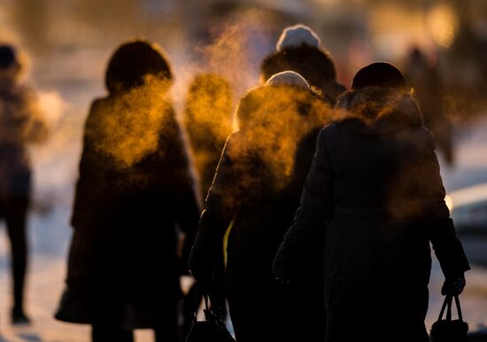 Omsk hit by extreme cold weather