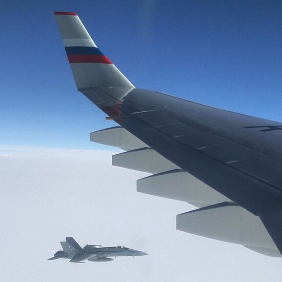 Swiss fighters accompany aircraft with Russian delegation en route to Peru
