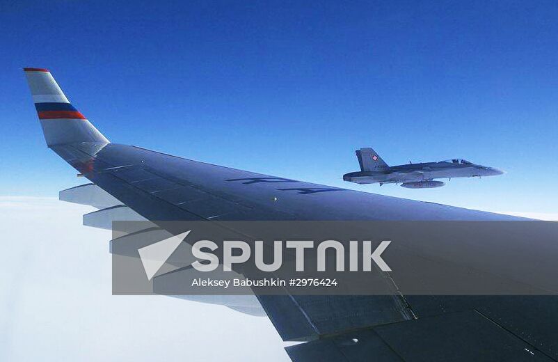 Swiss fighters accompany aircraft with Russian delegation en route to Peru